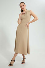 تنزيل الصورة على معرض الصور، Redtag-Sand-Long-Dress-Dresses-Women&#39;s-
