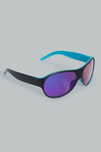 Load image into Gallery viewer, Redtag-Black-And-Blue-Revo-Lenses-Wayfarer-Sunglasses-For-Boys-BOY-Sunglasses,-Colour:Black,-Colour:Blue,-Filter:Boys-Accessories,-New-In,-New-In-BOY-ACC,-Non-Sale,-S22B-Boys-
