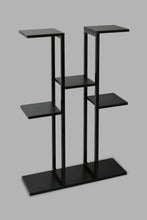 Load image into Gallery viewer, Redtag-Black-Plant-Stand-With-2-Layers-Shelves-Home-Decor-
