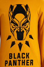 تنزيل الصورة على معرض الصور، Redtag-Mustard-Black-Panther-Hoody-Tee-Graphic-Prints-Senior-Boys-9 to 14 Years
