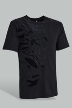 تنزيل الصورة على معرض الصور، Redtag-Black-Tiger-Face-Printed-T-Shirt-All-Over-Prints-Men&#39;s-
