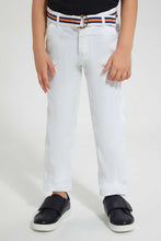 Load image into Gallery viewer, Redtag-White-Belted-Chino-Chinos-Boys-2 to 8 Years
