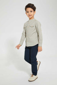 Redtag-Navy-Belted-Chino-Chino-Trousers-Boys-2 to 8 Years