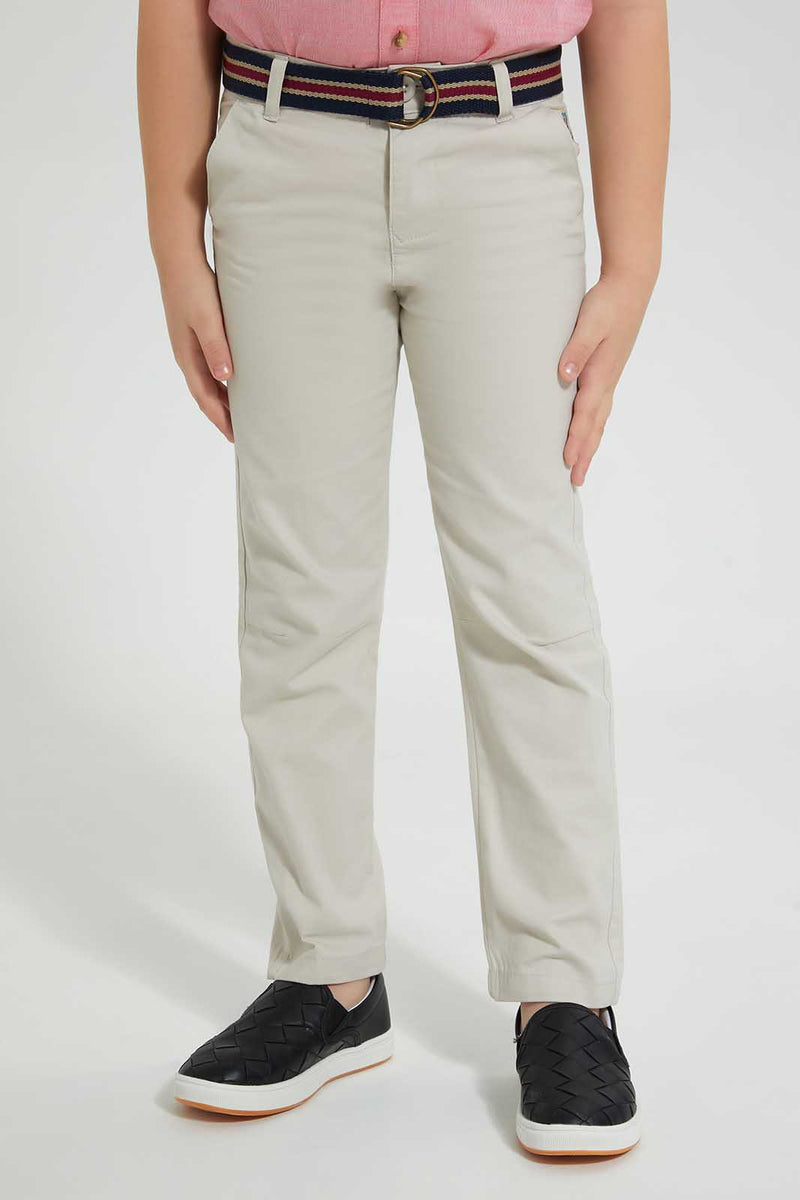 Redtag-Beige-Belted-Chino-Chinos-Boys-2 to 8 Years