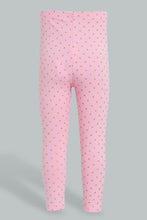 تنزيل الصورة على معرض الصور، Redtag-Pink-Printed-Foil-Legging-Leggings-Infant-Girls-3 to 24 Months
