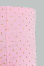 تنزيل الصورة على معرض الصور، Redtag-Pink-Printed-Foil-Legging-Leggings-Infant-Girls-3 to 24 Months
