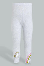 Load image into Gallery viewer, Redtag-Grey-Rainbow-Print-Legging-Leggings-Infant-Girls-3 to 24 Months
