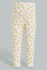 Redtag-Assorted-2Pcs-Pack-Floral-Print-Legging-Leggings-Infant-Girls-3 to 24 Months