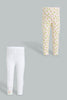 Redtag-Assorted-2Pcs-Pack-Floral-Print-Legging-Leggings-Infant-Girls-3 to 24 Months