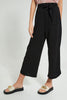 Redtag-Black-Jacquard-Culottes-With-Belt-Trousers-Senior-Girls-9 to 14 Years