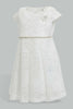 Redtag-Lace-Front-Pleats-Dress-Dresses-Infant-Girls-3 to 24 Months