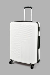 Redtag-White-Luggage-Trolley-24"-White-Hard-Luggage-Travel-Accessories-