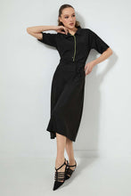 تنزيل الصورة على معرض الصور، Redtag-Black-Shimmer-Long-Dress-Dresses-Women&#39;s-
