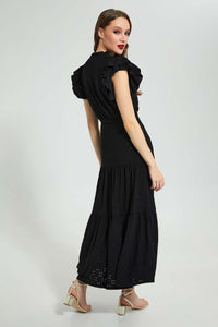 Redtag-Black-Lace-Dress-With-Belt-Dresses-Women's-