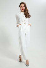 Load image into Gallery viewer, Redtag-White-Textured-Jumpsuit-Dresses-Women&#39;s-
