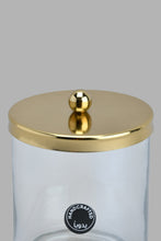 تنزيل الصورة على معرض الصور، Redtag-Gold-Clear-Glass-Cotton-Jar-Cotton-Jars-Home-Bathroom-
