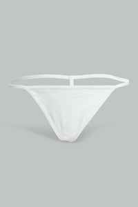 Redtag-Ivory-Plain-Non-Padded-Mesh-Babydoll-With-Thong-Babydolls-Women's-