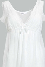 Load image into Gallery viewer, Redtag-Ivory-Plain-Non-Padded-Mesh-Babydoll-With-Thong-Babydolls-Women&#39;s-
