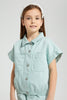 Redtag-Mint-Twill-Crop-Blouse-Colour:Mint,-Filter:Girls-(2-to-8-Yrs),-Girls-Blouses,-New-In,-New-In-GIR,-Non-Sale,-S22B,-Section:Kidswear-Girls-2 to 8 Years