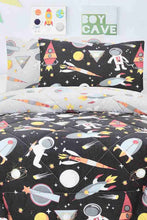 تنزيل الصورة على معرض الصور، Redtag-Black/Grey-Space-Craft-Print-2-Piece-Comforter-Set-(Kids)-Kids-Comforters-Home-Bedroom-
