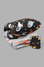 تنزيل الصورة على معرض الصور، Redtag-Black/Grey-Space-Craft-Print-2-Piece-Comforter-Set-(Kids)-Kids-Comforters-Home-Bedroom-
