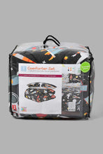 تنزيل الصورة على معرض الصور، Redtag-Black/Grey-Space-Craft-Print-2-Piece-Comforter-Set-(Kids)-Kids-Comforters-Home-Bedroom-
