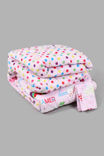 تنزيل الصورة على معرض الصور، Redtag-Pink-Heart-Print-2-Piece-Comforter-Set-(Kids)-Kids-Comforters-Home-Bedroom-
