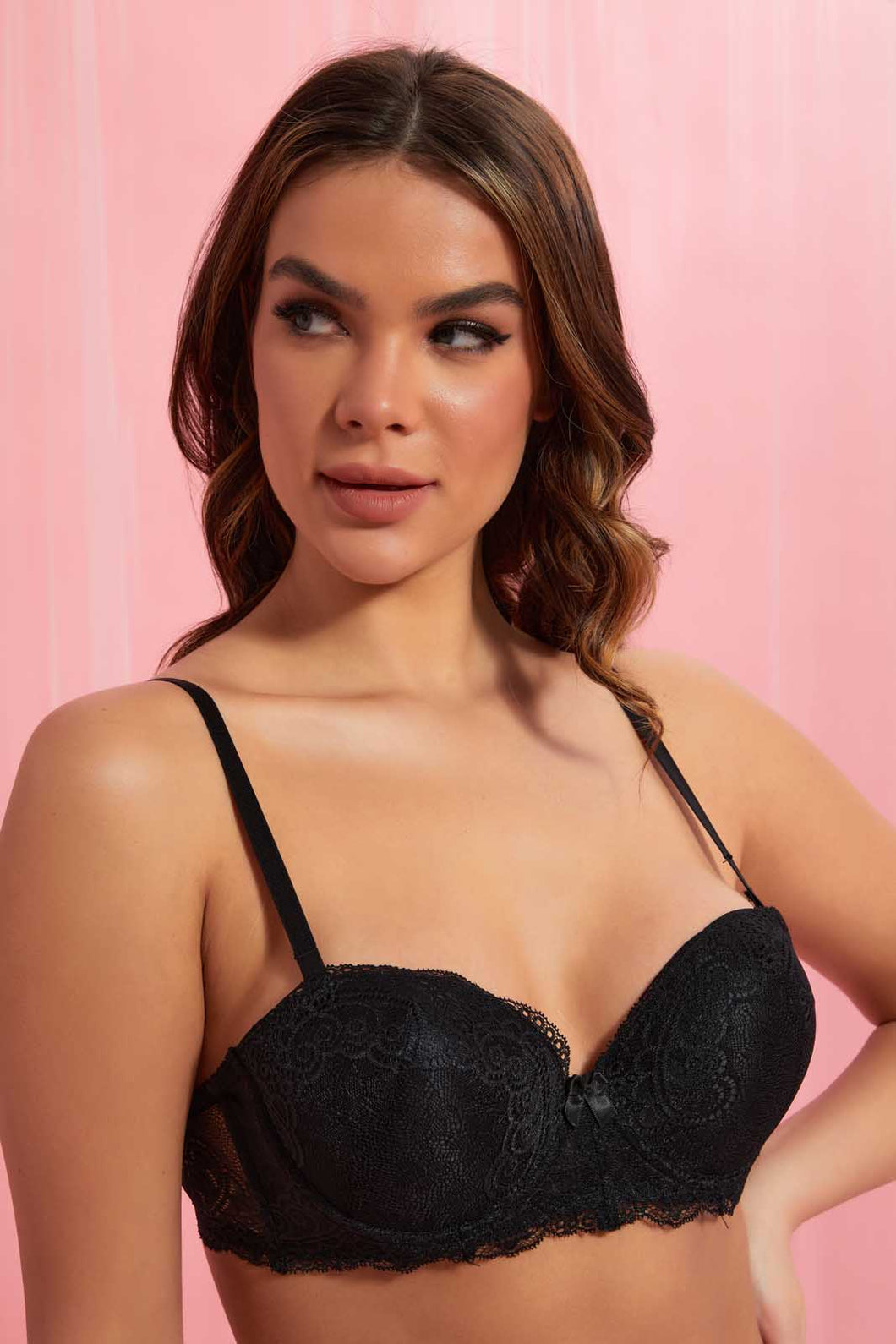 Redtag-Black-Plain-Lace-Balconette-Bra-Balconette-Women's-