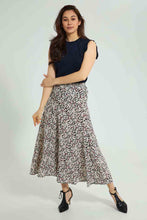 Load image into Gallery viewer, Redtag-Floral-Asymetric-Hem-Skirt-Skirts-Women&#39;s-
