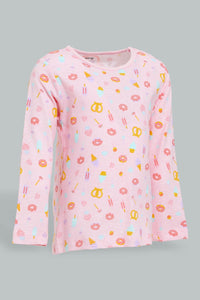 Redtag-Multi-Colour-Sweet-Dreams-2Pcs-Pack-Short-&-Full-Length-Pyjama-Set-Colour:Assorted,-Filter:Infant-Girls-(3-to-24-Mths),-Infant-Girls-Pyjama-Sets,-New-In,-New-In-ING,-Non-Sale,-S22B,-Section:Kidswear-Infant-Girls-3 to 24 Months