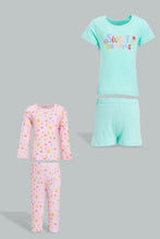 Load image into Gallery viewer, Redtag-Multi-Colour-Sweet-Dreams-2Pcs-Pack-Short-&amp;-Full-Length-Pyjama-Set-Colour:Assorted,-Filter:Infant-Girls-(3-to-24-Mths),-Infant-Girls-Pyjama-Sets,-New-In,-New-In-ING,-Non-Sale,-S22B,-Section:Kidswear-Infant-Girls-3 to 24 Months
