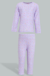 Redtag-Multi-Colour-Shine-Sparkle-2-Pcs-Pack-Short-&-Full-Length-Pyjama-Set-Colour:Assorted,-Filter:Infant-Girls-(3-to-24-Mths),-Infant-Girls-Pyjama-Sets,-New-In,-New-In-ING,-Non-Sale,-S22B,-Section:Kidswear-Infant-Girls-3 to 24 Months