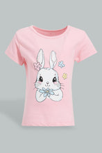 Load image into Gallery viewer, Redtag-Multi-Colour-Rabbit-Print-2Pcs-Pack-Short-&amp;-Full-Length-Pyjama-Set-Colour:Assorted,-Filter:Infant-Girls-(3-to-24-Mths),-Infant-Girls-Pyjama-Sets,-New-In,-New-In-ING,-Non-Sale,-S22B,-Section:Kidswear-Infant-Girls-3 to 24 Months
