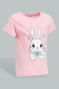 Redtag-Multi-Colour-Rabbit-Print-2Pcs-Pack-Short-&-Full-Length-Pyjama-Set-Colour:Assorted,-Filter:Infant-Girls-(3-to-24-Mths),-Infant-Girls-Pyjama-Sets,-New-In,-New-In-ING,-Non-Sale,-S22B,-Section:Kidswear-Infant-Girls-3 to 24 Months