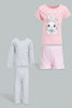 Redtag-Multi-Colour-Rabbit-Print-2Pcs-Pack-Short-&-Full-Length-Pyjama-Set-Colour:Assorted,-Filter:Infant-Girls-(3-to-24-Mths),-Infant-Girls-Pyjama-Sets,-New-In,-New-In-ING,-Non-Sale,-S22B,-Section:Kidswear-Infant-Girls-3 to 24 Months