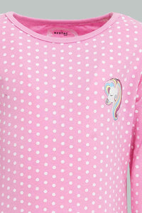 Redtag-Multi-Colour-Unicorn-Print-2Pcs-Pack-Short-&-Full-Length-Pyjama-Set-Colour:Assorted,-Filter:Infant-Girls-(3-to-24-Mths),-Infant-Girls-Pyjama-Sets,-New-In,-New-In-ING,-Non-Sale,-S22B,-Section:Kidswear-Infant-Girls-3 to 24 Months