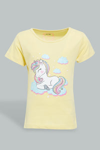 Redtag-Multi-Colour-Unicorn-Print-2Pcs-Pack-Short-&-Full-Length-Pyjama-Set-Colour:Assorted,-Filter:Infant-Girls-(3-to-24-Mths),-Infant-Girls-Pyjama-Sets,-New-In,-New-In-ING,-Non-Sale,-S22B,-Section:Kidswear-Infant-Girls-3 to 24 Months