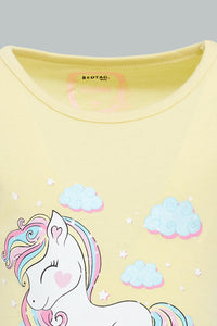 Redtag-Multi-Colour-Unicorn-Print-2Pcs-Pack-Short-&-Full-Length-Pyjama-Set-Colour:Assorted,-Filter:Infant-Girls-(3-to-24-Mths),-Infant-Girls-Pyjama-Sets,-New-In,-New-In-ING,-Non-Sale,-S22B,-Section:Kidswear-Infant-Girls-3 to 24 Months