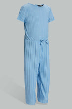 Load image into Gallery viewer, Redtag-Blue-Pleated-Jumpsuit-Jumpsuits-Infant-Girls-3 to 24 Months
