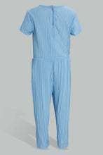 Load image into Gallery viewer, Redtag-Blue-Pleated-Jumpsuit-Jumpsuits-Infant-Girls-3 to 24 Months
