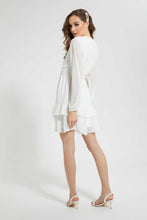 تنزيل الصورة على معرض الصور، Redtag-White--Belted-Dress-Dresses-Women&#39;s-
