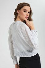 تنزيل الصورة على معرض الصور، Redtag-White-Textured-Blouse-Blouses-Women&#39;s-
