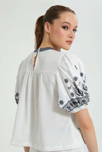 Load image into Gallery viewer, Redtag-White-Printed-Top-Blouses-Women&#39;s-
