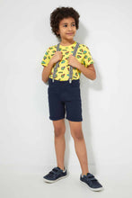 تنزيل الصورة على معرض الصور، Redtag-Navy-Chino-Short-With-Braces-Chino-Shorts-Boys-2 to 8 Years
