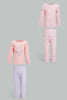 Redtag-Multi-Colour-Bird-Aop-2-Pc-Pack-Full-Length-Pyjama-Set-Pyjama-Sets-Infant-Girls-3 to 24 Months