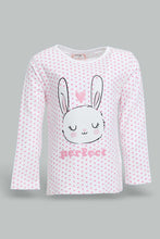 Load image into Gallery viewer, Redtag-Multi-Colour-Bunny-Aop-2-Pc-Pack-Full-Length-Pyjama-Set-Pyjama-Sets-Infant-Girls-3 to 24 Months
