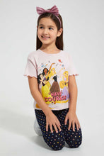 تنزيل الصورة على معرض الصور، Redtag-Pale-Pink--S/Slv-Casual-T-Shirt-With-Princess--Placement-Print-Blouses-Girls-2 to 8 Years
