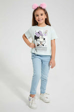 تنزيل الصورة على معرض الصور، Redtag-Mint--S/Slv-Casual-T-Shirt-With-Mickey--Placement-Print-Blouses-Girls-2 to 8 Years
