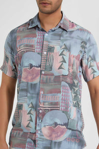 Redtag-Assorted-Viscose-Shirt-S/S-Casual-Shirts-Men's-