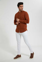 تنزيل الصورة على معرض الصور، Redtag-Rust-Zipper-Shirt-Casual-Shirts-Men&#39;s-
